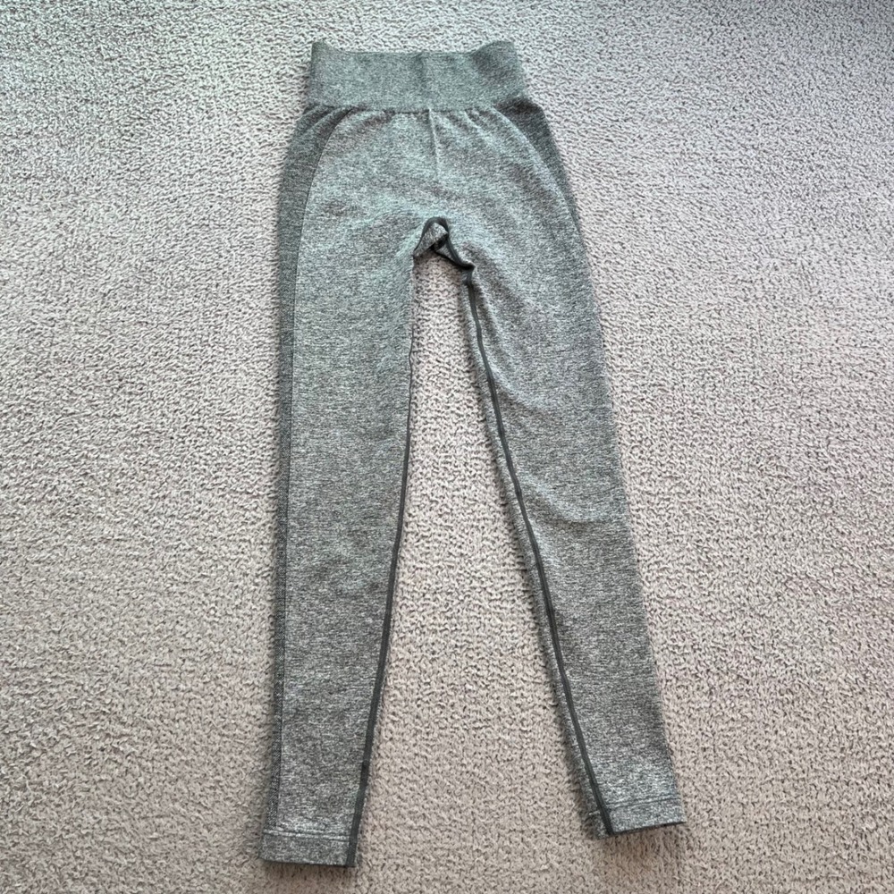 Gymshark Womens XS Grey Marl Seamless High Waisted Contour Leggings Bodybuilding